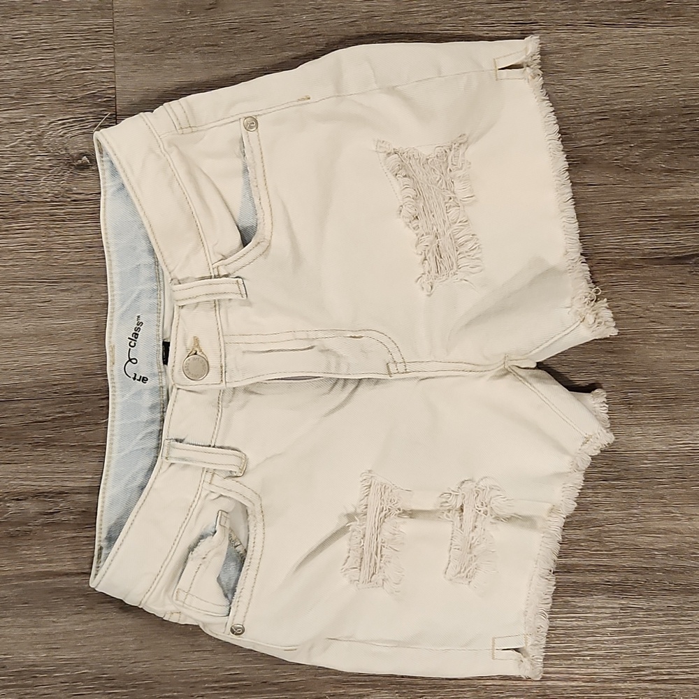 Girls Distress Denim Cut Offs